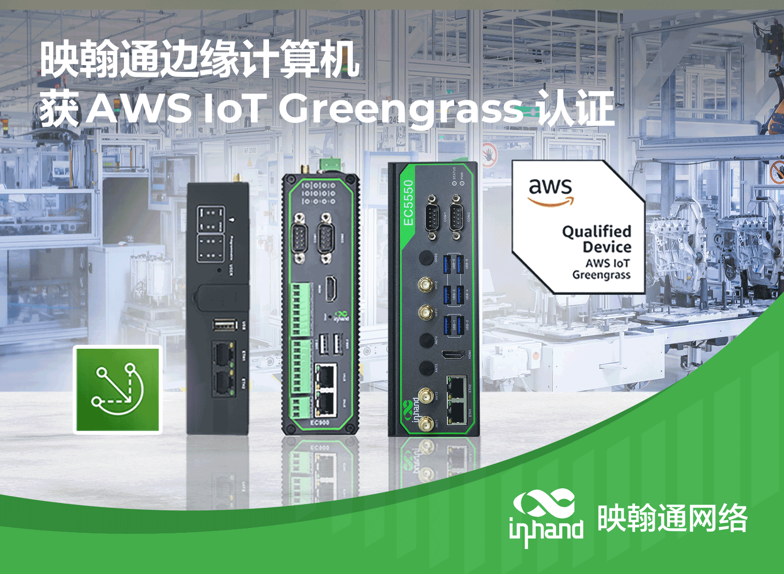 映翰通边缘计算机机正式通过AWS IoT Greengrass认证